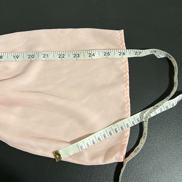 Abercrombie & Fitch Pink Lace Up Neck Long Bell Sleeve Top Womens Medium Sheer - Picture 11 of 12